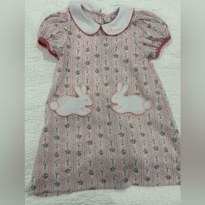 Charming Pink Bunny Kids Dress